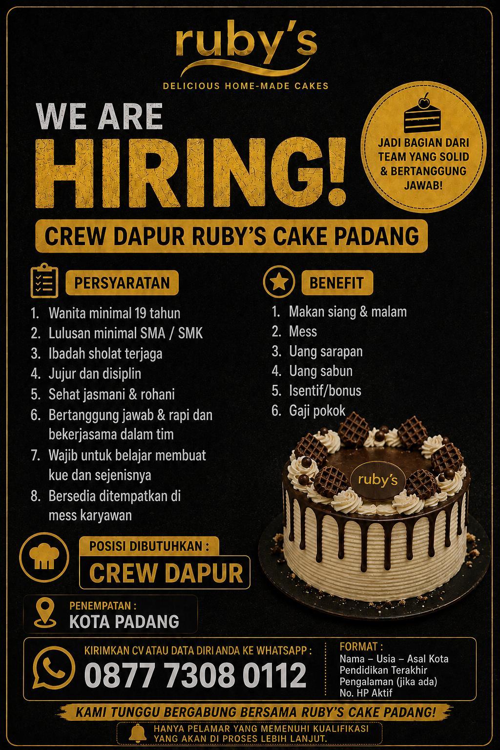 Crew Dapur – Rubys Cake