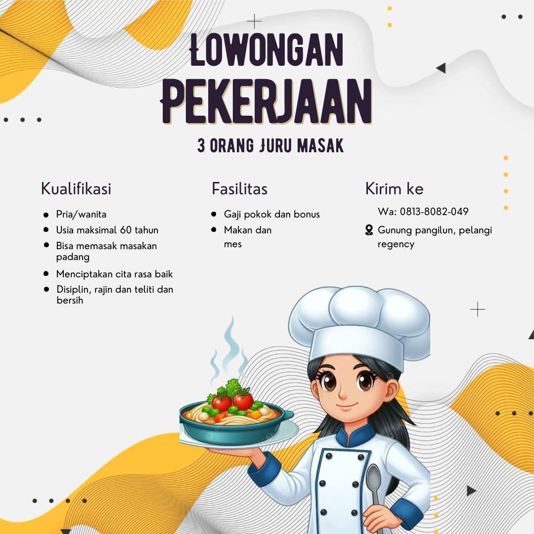 3 orang Juru Masak