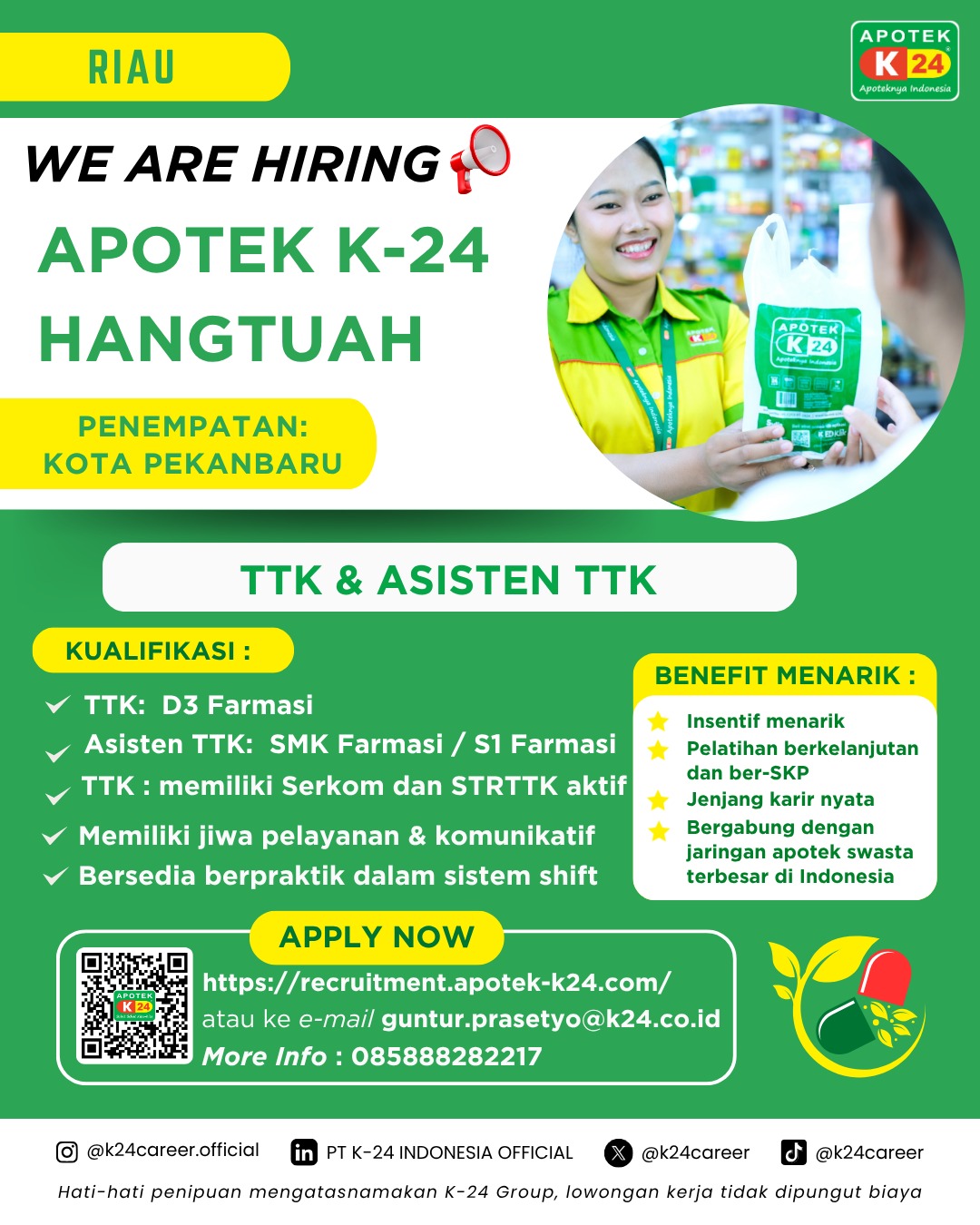 Karyawan dengan berbagai posisi – Apotek K-24