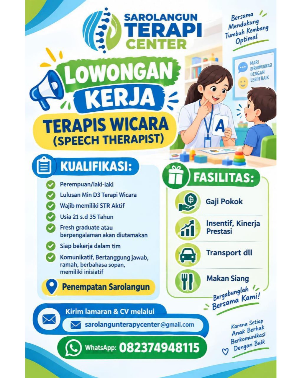 Terapis Wicara – Sarolangun Terapi Center