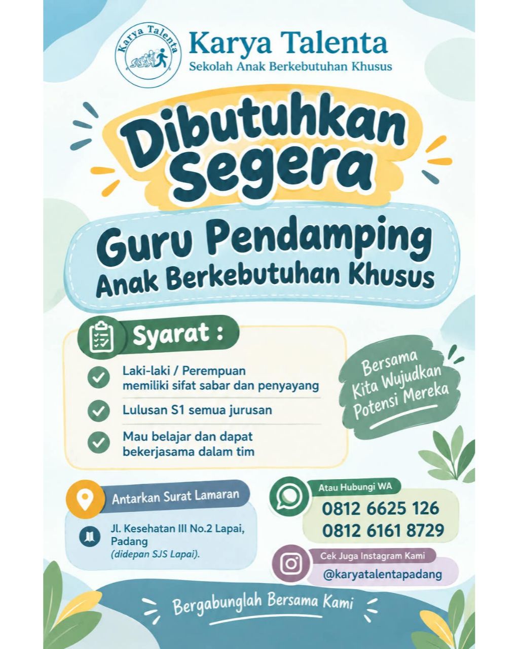 GURU PENDAMPING ANAK BERKEBUTUHAN KHUSUS – KARYA TALENTA