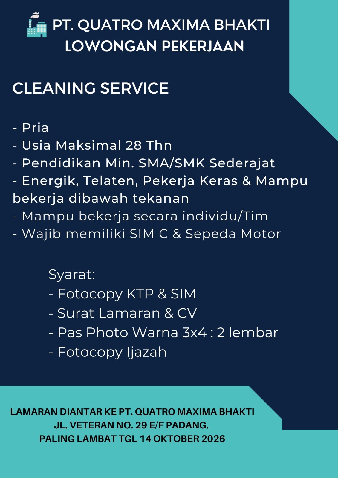 Cleaning Service – PT. Quatro Maxima Bhakti