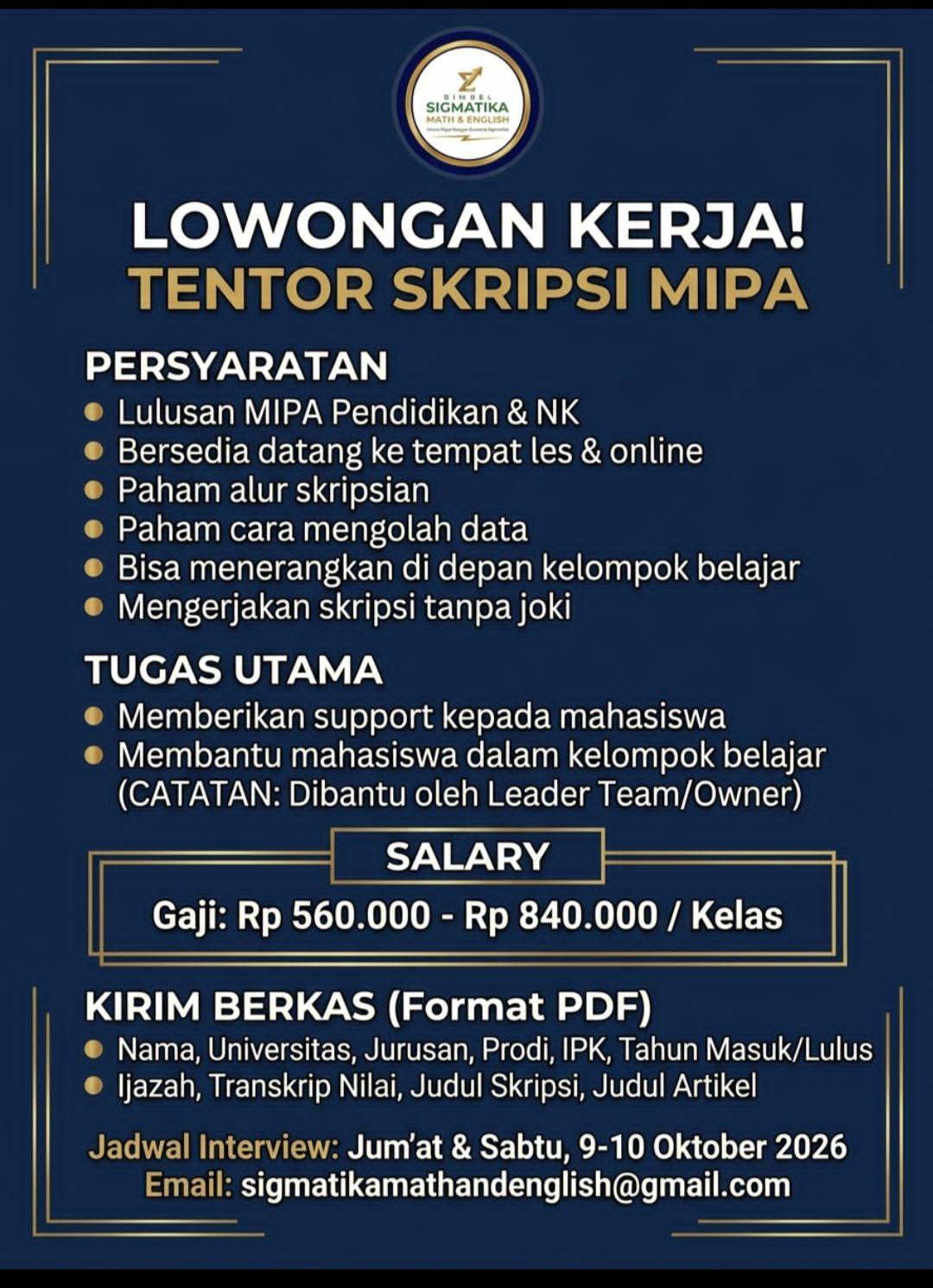 TENTOR SKRIPSI MIPA (PENDIDIKAN & NK)] – Bimbel Sigmatika Math & English