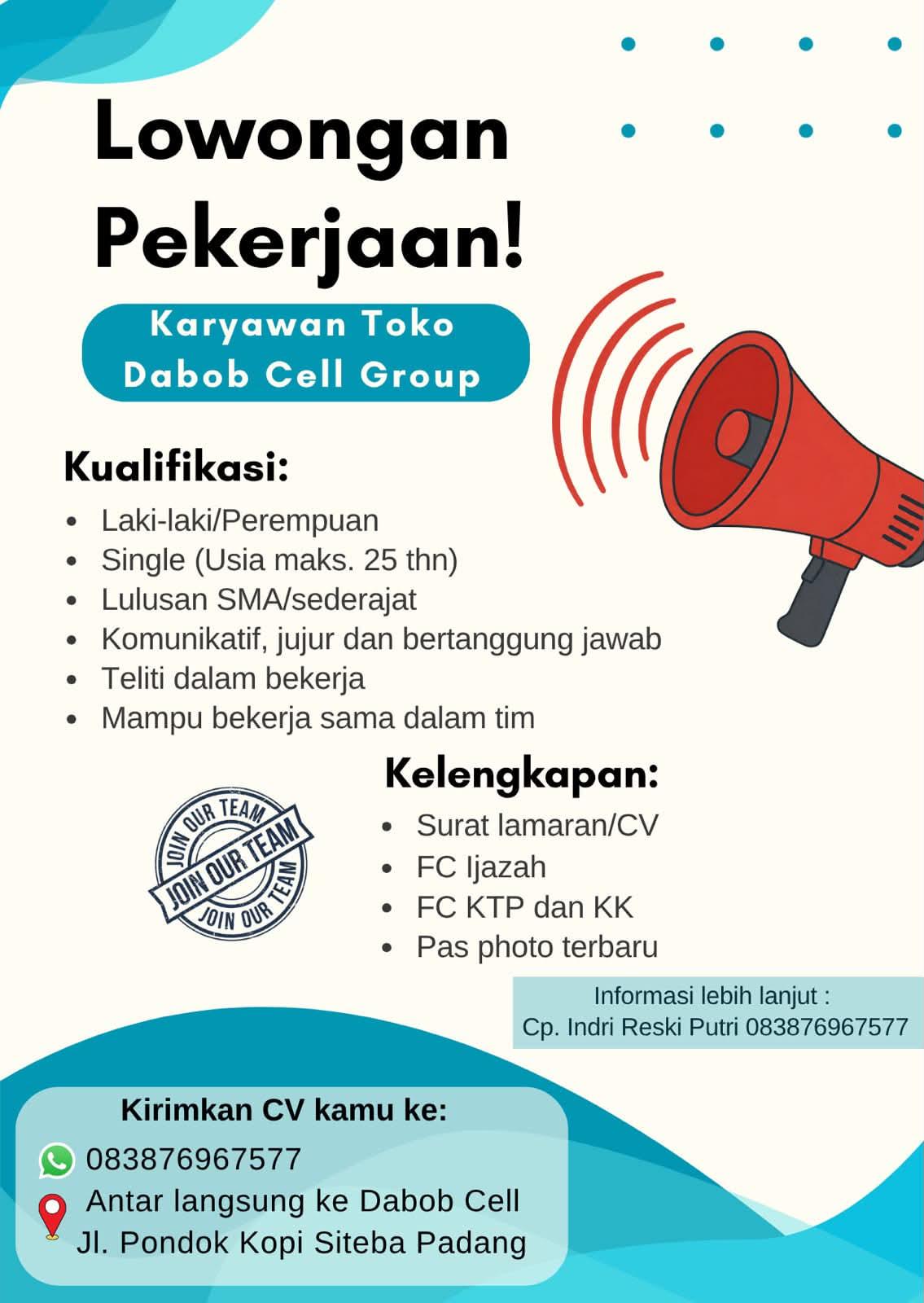 Karyawan Toko Dabob Cell Group