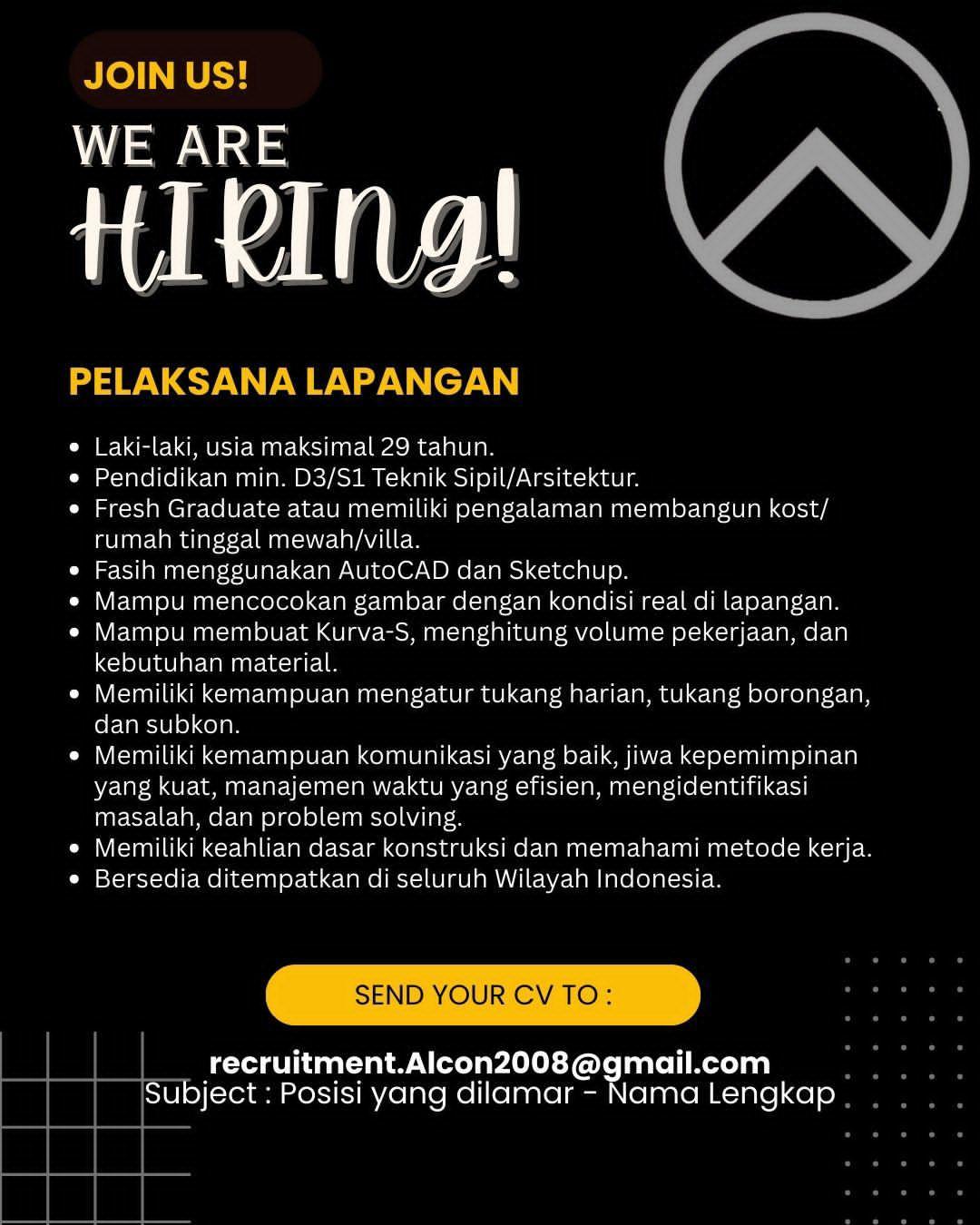 Pelaksana Lapangan – Alcon.id
