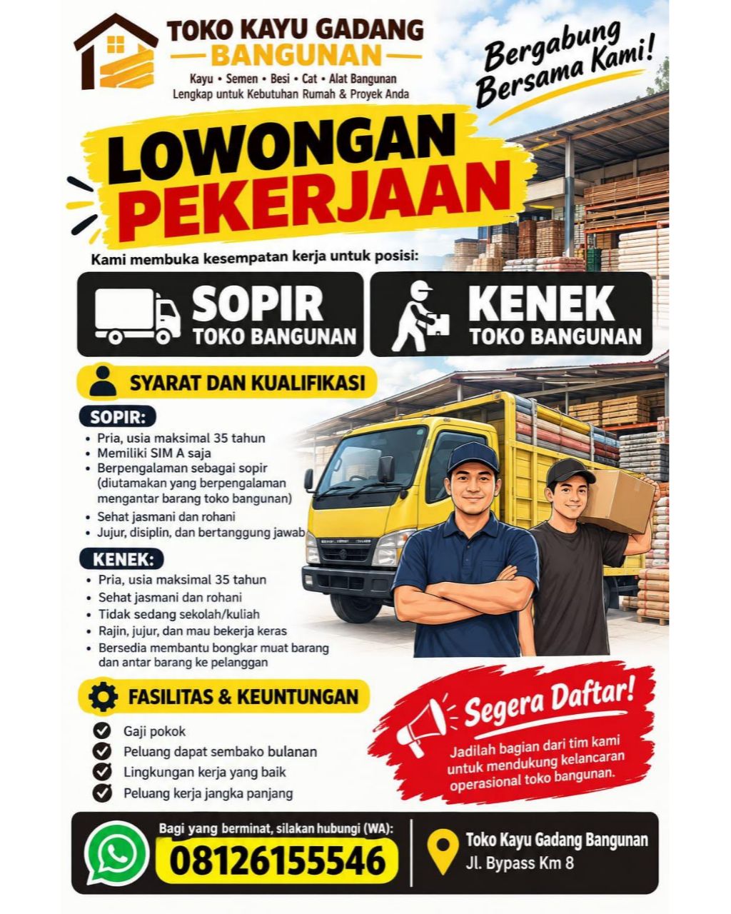 Sopir – Kenek – Toko Kayu Gadang Bangunan