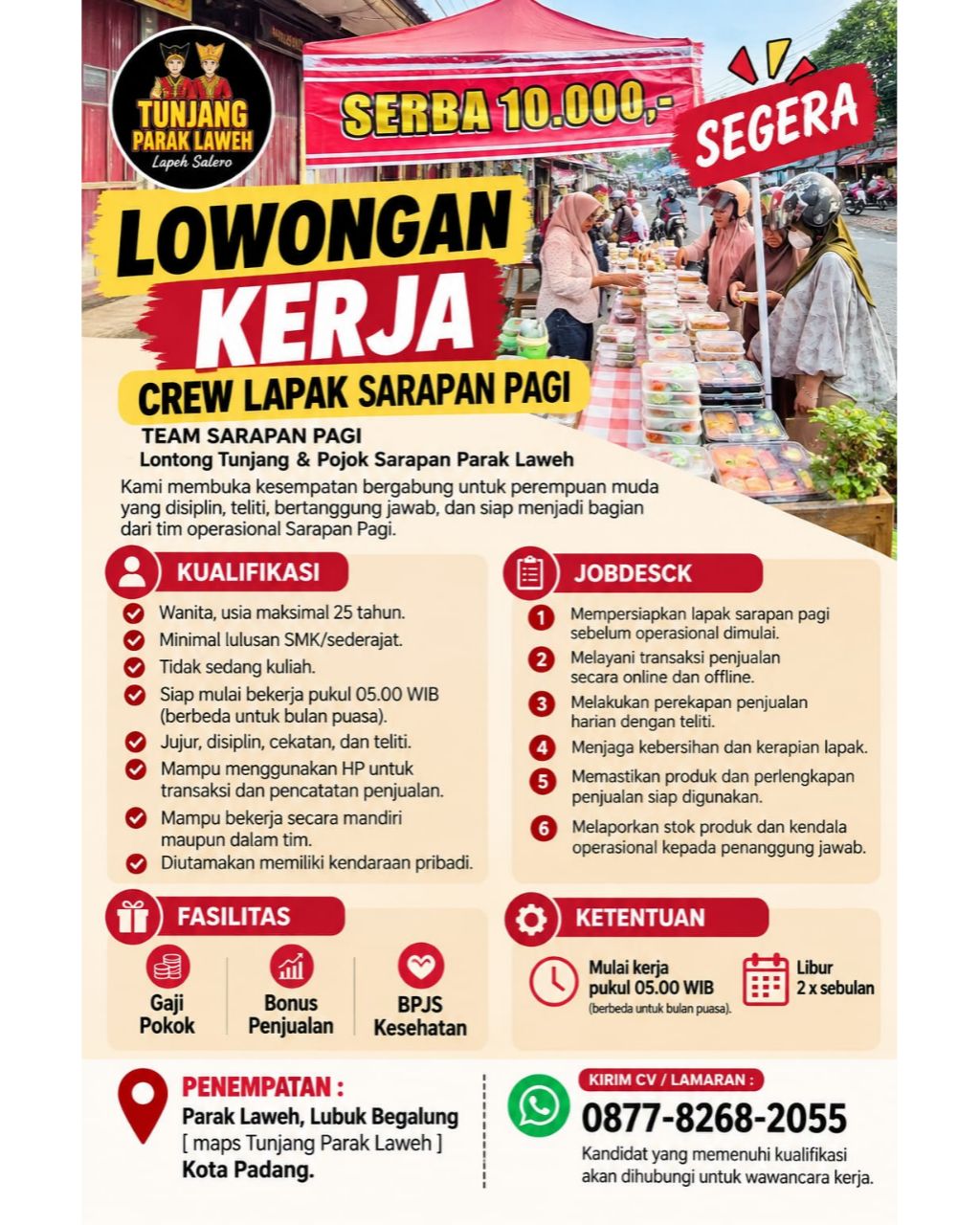 CREW LAPAK SARAPAN PAGI – Pojok Sarapan Parak Laweh