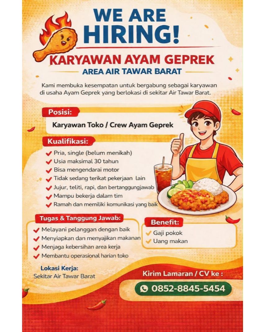 Karyawan Ayam Geprek 