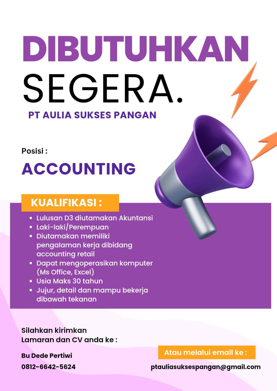 Accounting – PT. Aulia Sukses Pangan