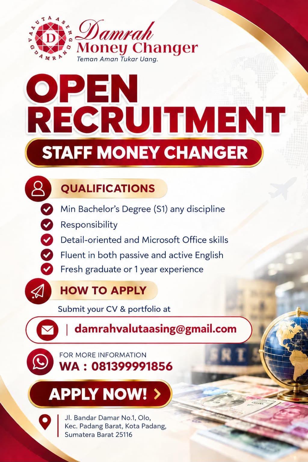 STAFF MONEY CHANGER – Damrah Gold and Jewelry