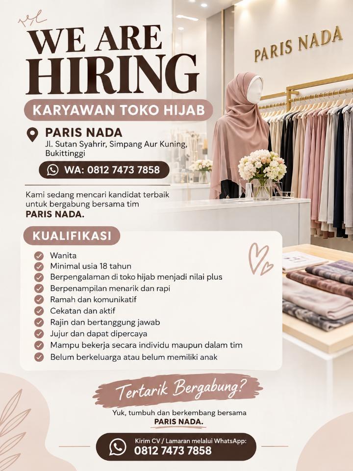 KARYAWAN TOKO HIJAB – PARIS NADA