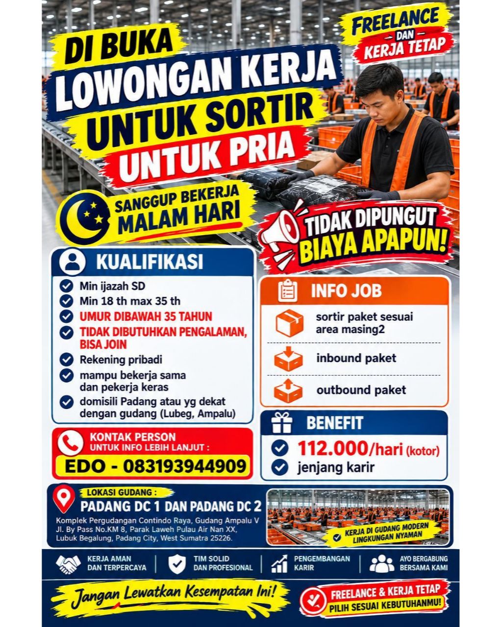 Sortir untuk Pria – DC SPX Shopee Padang