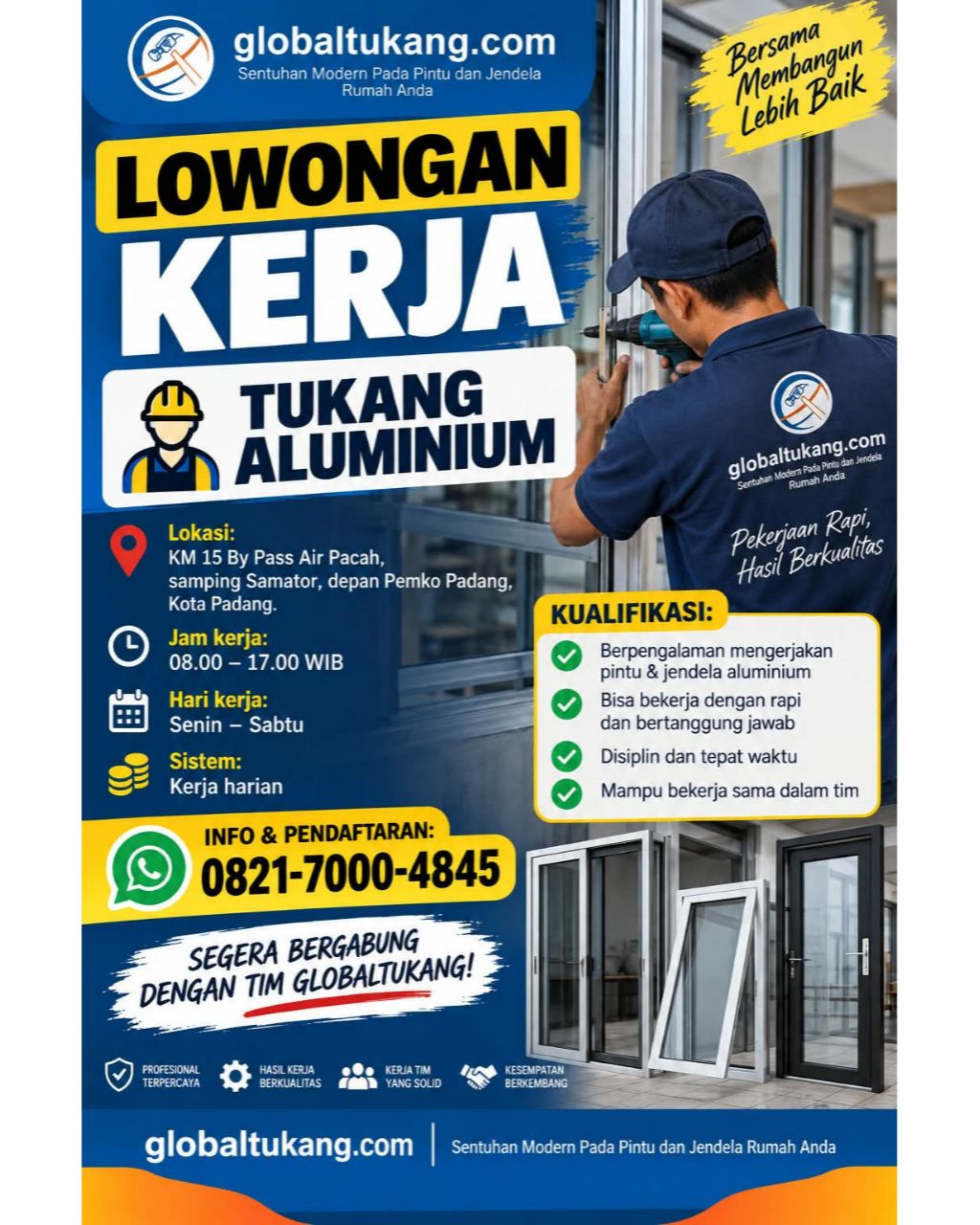 Tukang Aluminium – Global Tukang