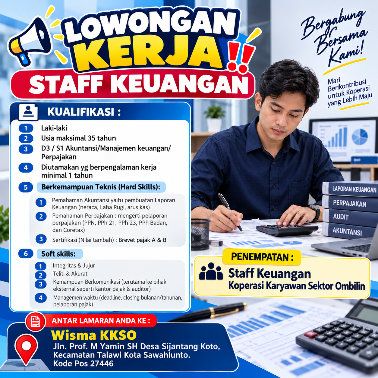 Staff Keuangan – Koperasi Karyawan Sektor Ombilin