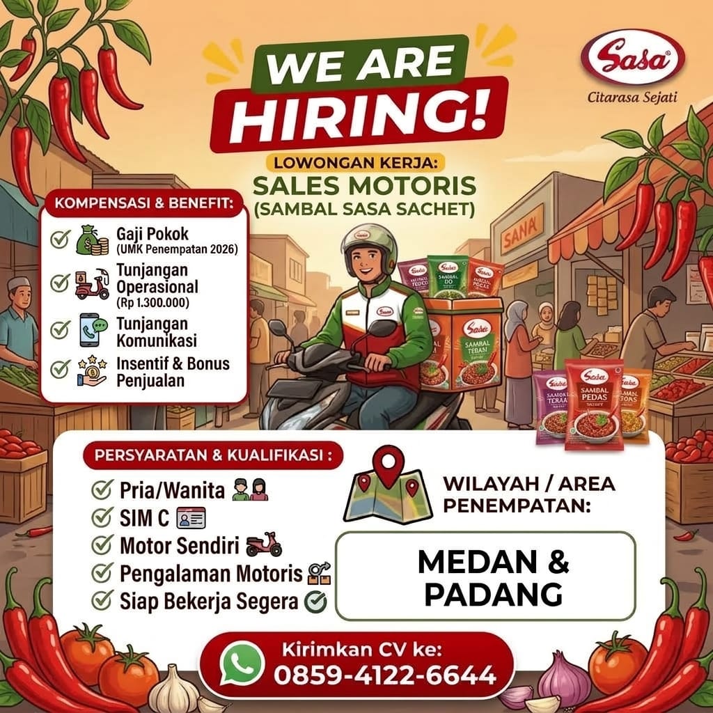 Sales Motoris – Sambal Sasa Sachet