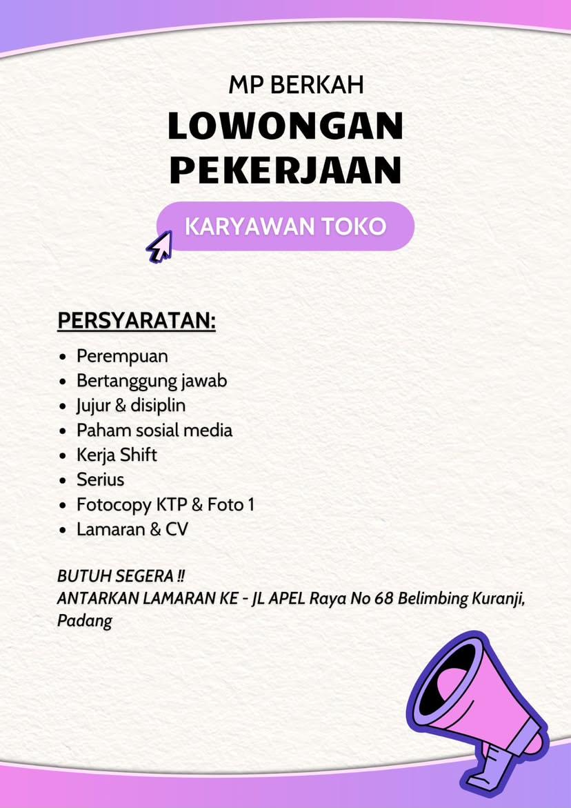 Karyawan Toko – MP Berkah