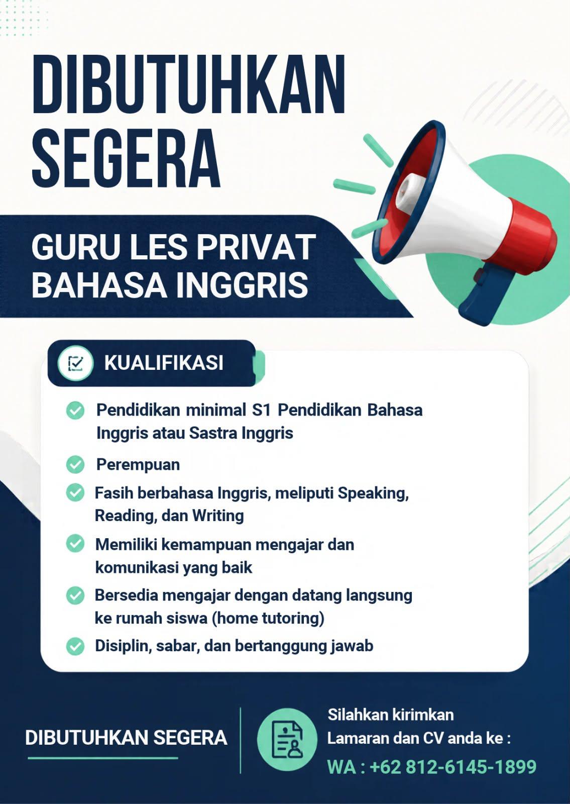 Guru Les Privat Bahasa Inggrisย